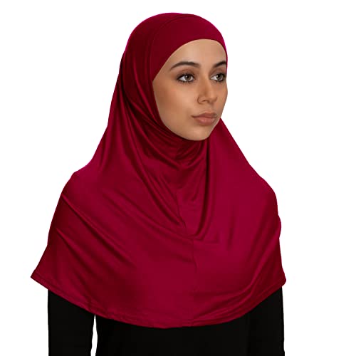 TheHijabStore.com Women's 2 Piece Amira Jersey Hijab - Soft Modal Stretch Head Scarf with Tube Under Scarf Cap