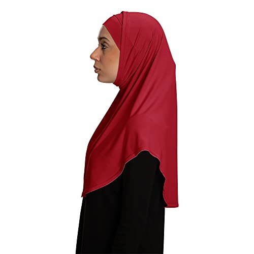 TheHijabStore.com Women's Amira Hijab 2 Piece with Tube Under Scarf Cap- Soft Polyester Princess Ready to Wear Instant Scarf