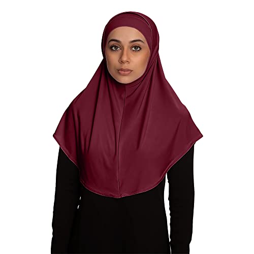 TheHijabStore.com Women's Amira Hijab 2 Piece with Tube Under Scarf Cap- Soft Polyester Princess Ready to Wear Instant Scarf