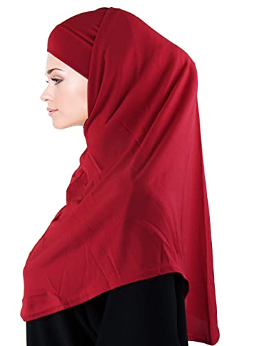 TheHijabStore.com Women's Amira Hijab 2 Piece with Tube Under Scarf Cap- Soft Polyester Princess Ready to Wear Instant Scarf