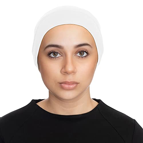 TheHijabStore.com Women's Stretch Under Scarf Convenient Bonnet Jersey Cap Head Wrap - Tube Hat Opens on 2 Ends