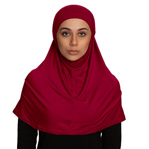 TheHijabStore.com Women's 2 Piece Amira Jersey Hijab - Soft Modal Stretch Head Scarf with Tube Under Scarf Cap