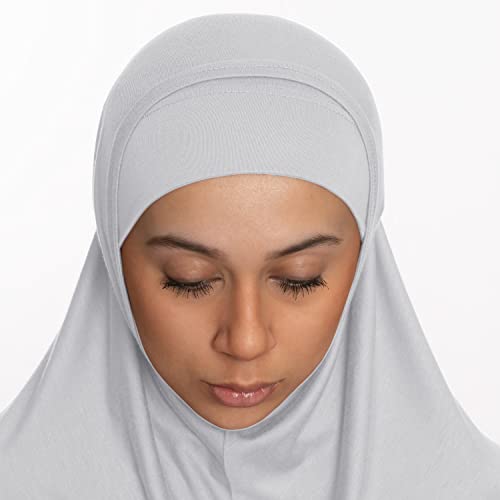 TheHijabStore.com Women's 2 Piece Amira Jersey Hijab - Soft Modal Stretch Head Scarf with Tube Under Scarf Cap