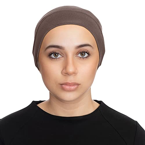 TheHijabStore.com Women's Stretch Under Scarf Convenient Bonnet Jersey Cap Head Wrap - Tube Hat Opens on 2 Ends