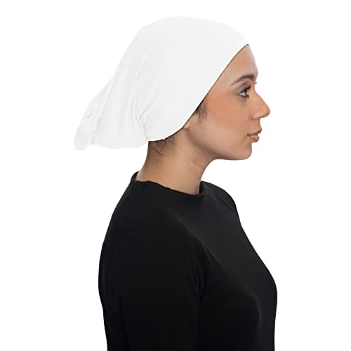 TheHijabStore.com Women's Stretch Under Scarf Convenient Bonnet Jersey Cap Head Wrap - Tube Hat Opens on 2 Ends