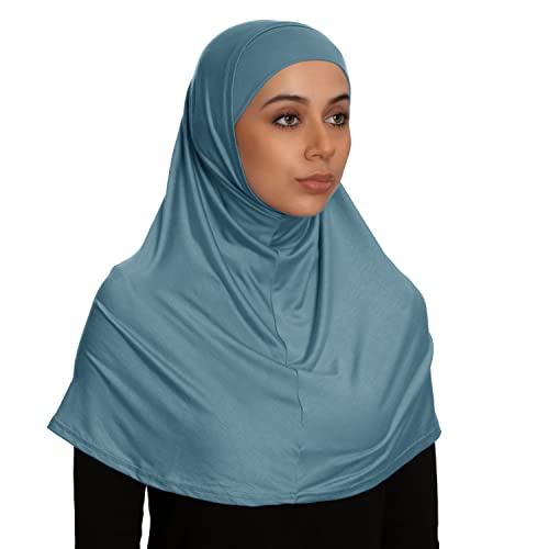 TheHijabStore.com Women's 2 Piece Amira Jersey Hijab - Soft Modal Stretch Head Scarf with Tube Under Scarf Cap