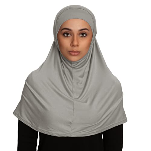 TheHijabStore.com Women's 2 Piece Amira Jersey Hijab - Soft Modal Stretch Head Scarf with Tube Under Scarf Cap