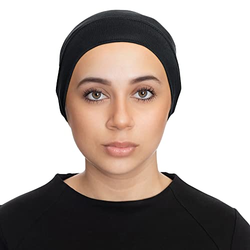 TheHijabStore.com Women's Stretch Under Scarf Convenient Bonnet Jersey Cap Head Wrap - Tube Hat Opens on 2 Ends