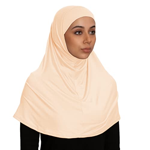 TheHijabStore.com Women's 2 Piece Amira Jersey Hijab - Soft Modal Stretch Head Scarf with Tube Under Scarf Cap