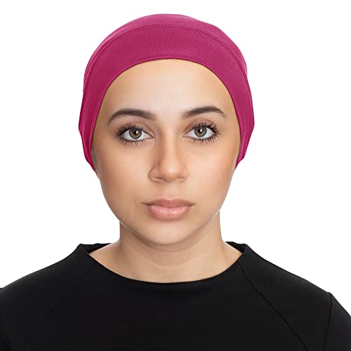 TheHijabStore.com Women's Stretch Under Scarf Convenient Bonnet Jersey Cap Head Wrap - Tube Hat Opens on 2 Ends
