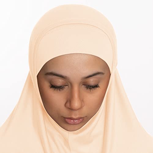 TheHijabStore.com Women's 2 Piece Amira Jersey Hijab - Soft Modal Stretch Head Scarf with Tube Under Scarf Cap