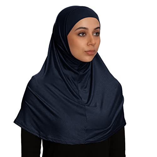 TheHijabStore.com Women's 2 Piece Amira Jersey Hijab - Soft Modal Stretch Head Scarf with Tube Under Scarf Cap