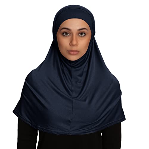 TheHijabStore.com Women's 2 Piece Amira Jersey Hijab - Soft Modal Stretch Head Scarf with Tube Under Scarf Cap