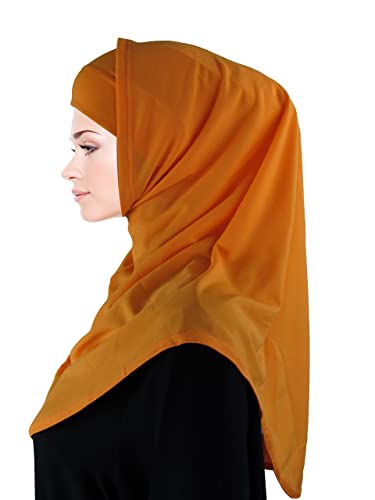 TheHijabStore.com Women's Amira Hijab 2 Piece with Tube Under Scarf Cap- Soft Polyester Princess Ready to Wear Instant Scarf