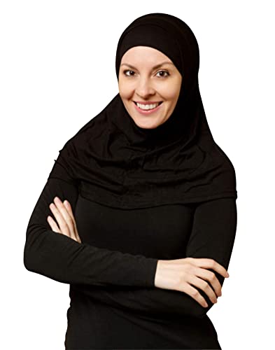 TheHijabStore.com Women's 2 Piece Amira Jersey Hijab - Soft Modal Stretch Head Scarf with Tube Under Scarf Cap