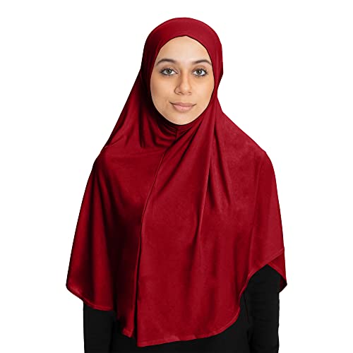 TheHijabStore.com Women's 1 Piece Amira Instant Hijab Ready to Wear Soft Head Wrap - Muslim Head Scarf Pull on Headwear