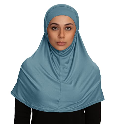 TheHijabStore.com Women's 2 Piece Amira Jersey Hijab - Soft Modal Stretch Head Scarf with Tube Under Scarf Cap