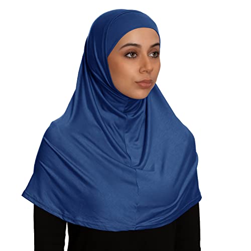 TheHijabStore.com Women's 2 Piece Amira Jersey Hijab - Soft Modal Stretch Head Scarf with Tube Under Scarf Cap