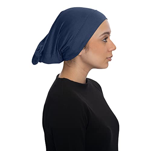 TheHijabStore.com Women's Stretch Under Scarf Convenient Bonnet Jersey Cap Head Wrap - Tube Hat Opens on 2 Ends