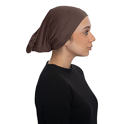TheHijabStore.com Women's Stretch Under Scarf Convenient Bonnet Jersey Cap Head Wrap - Tube Hat Opens on 2 Ends