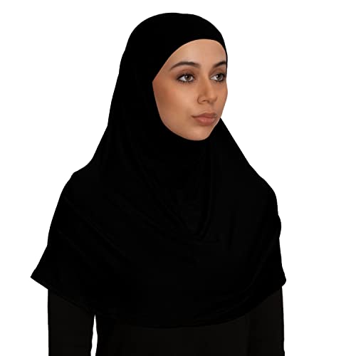 TheHijabStore.com Women's 2 Piece Amira Jersey Hijab - Soft Modal Stretch Head Scarf with Tube Under Scarf Cap