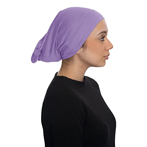 TheHijabStore.com Women's Stretch Under Scarf Convenient Bonnet Jersey Cap Head Wrap - Tube Hat Opens on 2 Ends