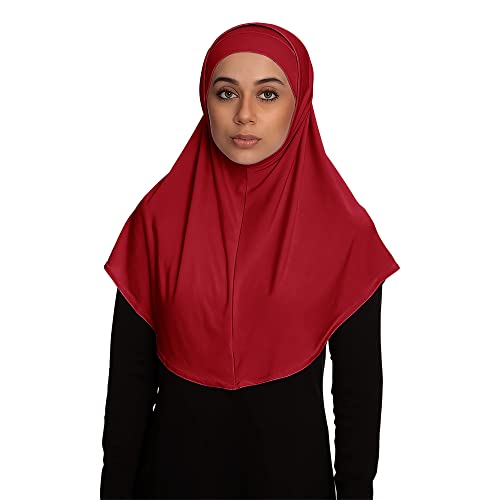 TheHijabStore.com Women's Amira Hijab 2 Piece with Tube Under Scarf Cap- Soft Polyester Princess Ready to Wear Instant Scarf