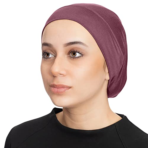 TheHijabStore.com Women's Stretch Under Scarf Convenient Bonnet Jersey Cap Head Wrap - Tube Hat Opens on 2 Ends