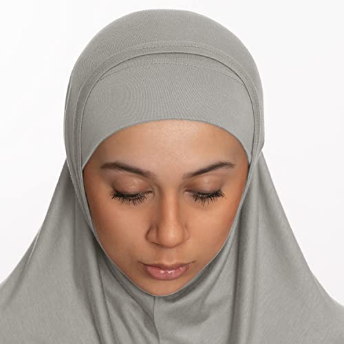 TheHijabStore.com Women's 2 Piece Amira Jersey Hijab - Soft Modal Stretch Head Scarf with Tube Under Scarf Cap