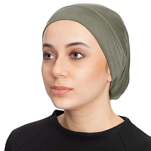 TheHijabStore.com Women's Stretch Under Scarf Convenient Bonnet Jersey Cap Head Wrap - Tube Hat Opens on 2 Ends