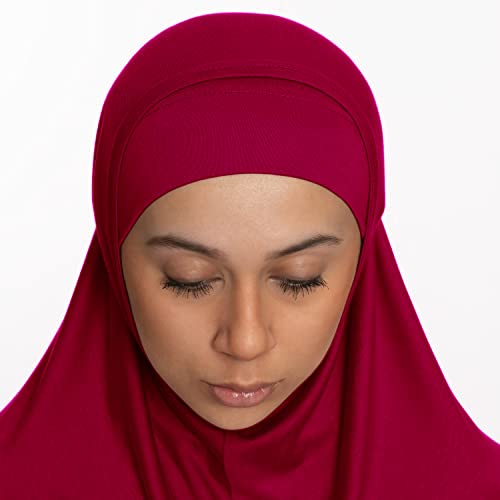 TheHijabStore.com Women's 2 Piece Amira Jersey Hijab - Soft Modal Stretch Head Scarf with Tube Under Scarf Cap