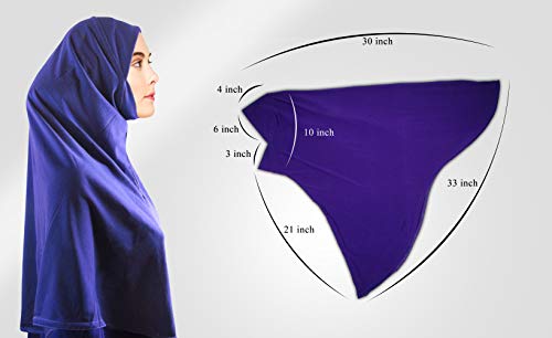 TheHijabStore.com Women's 1 Piece Amira Instant Hijab Ready to Wear Soft Head Wrap - Muslim Head Scarf Pull on Headwear