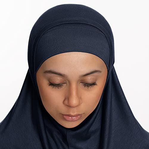 TheHijabStore.com Women's 2 Piece Amira Jersey Hijab - Soft Modal Stretch Head Scarf with Tube Under Scarf Cap