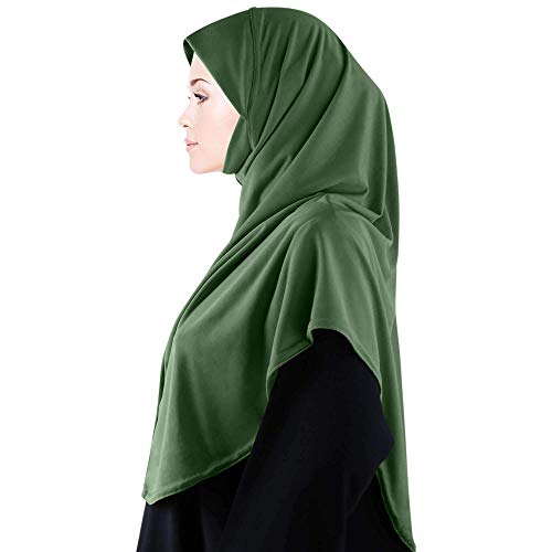 TheHijabStore.com Women's 1 Piece Amira Instant Hijab Ready to Wear Soft Head Wrap - Muslim Head Scarf Pull on Headwear