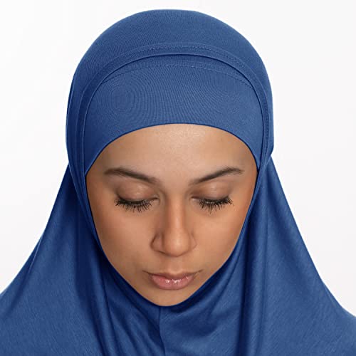 TheHijabStore.com Women's 2 Piece Amira Jersey Hijab - Soft Modal Stretch Head Scarf with Tube Under Scarf Cap