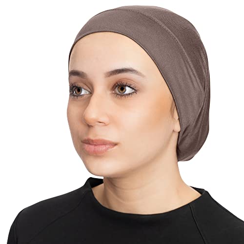 TheHijabStore.com Women's Stretch Under Scarf Convenient Bonnet Jersey Cap Head Wrap - Tube Hat Opens on 2 Ends